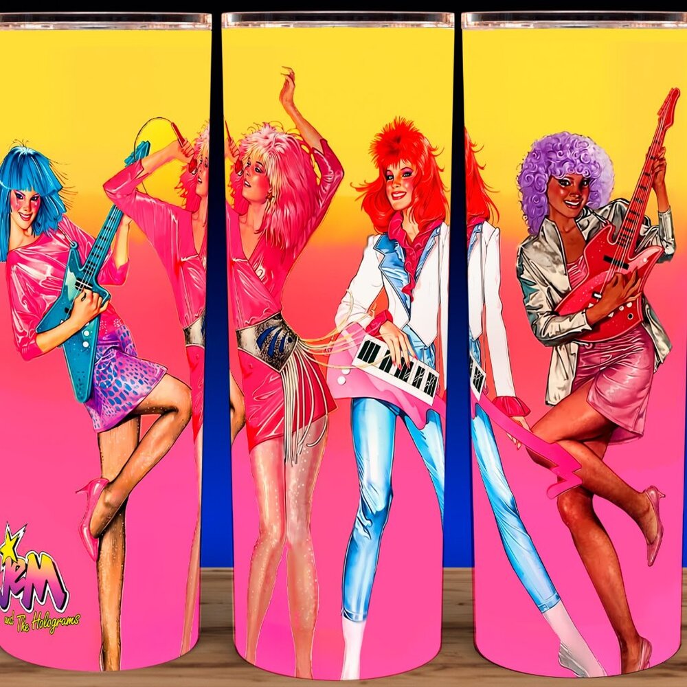 30oz Jem and the Holograms Truly Outrageous Classic Cartoon Tumbler